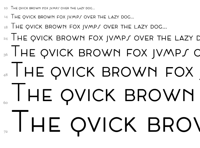 Cocosignum Maiuscoletto font waterfall